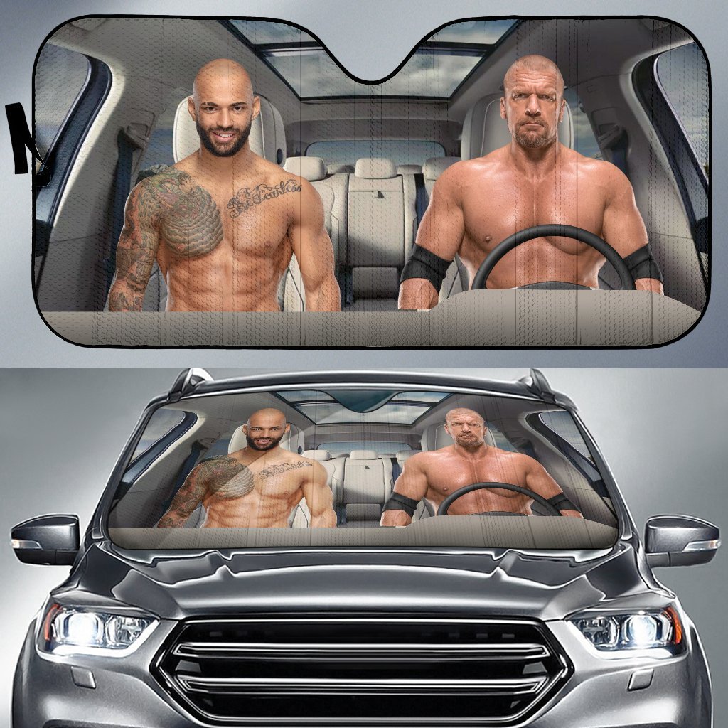 Hhh Vs Ricochet Wwe Driving Auto Sun Shade