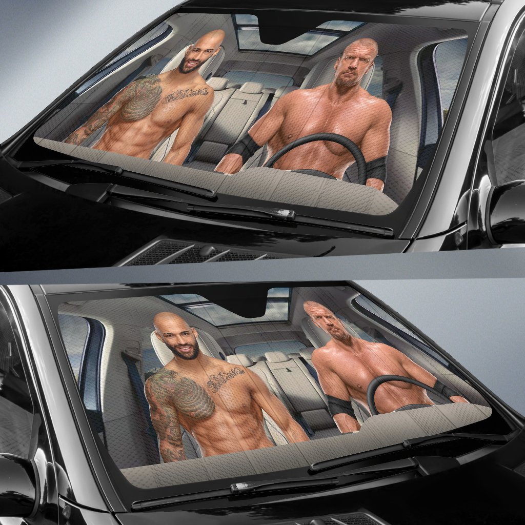 Hhh Vs Ricochet Wwe Driving Auto Sun Shade