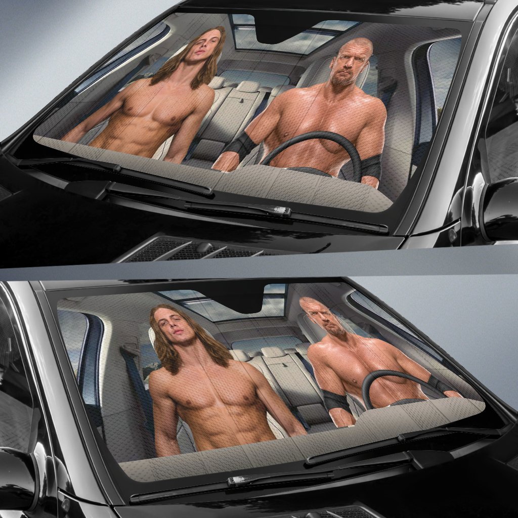 Hhh Vs Riddle Wwe Driving Auto Sun Shade