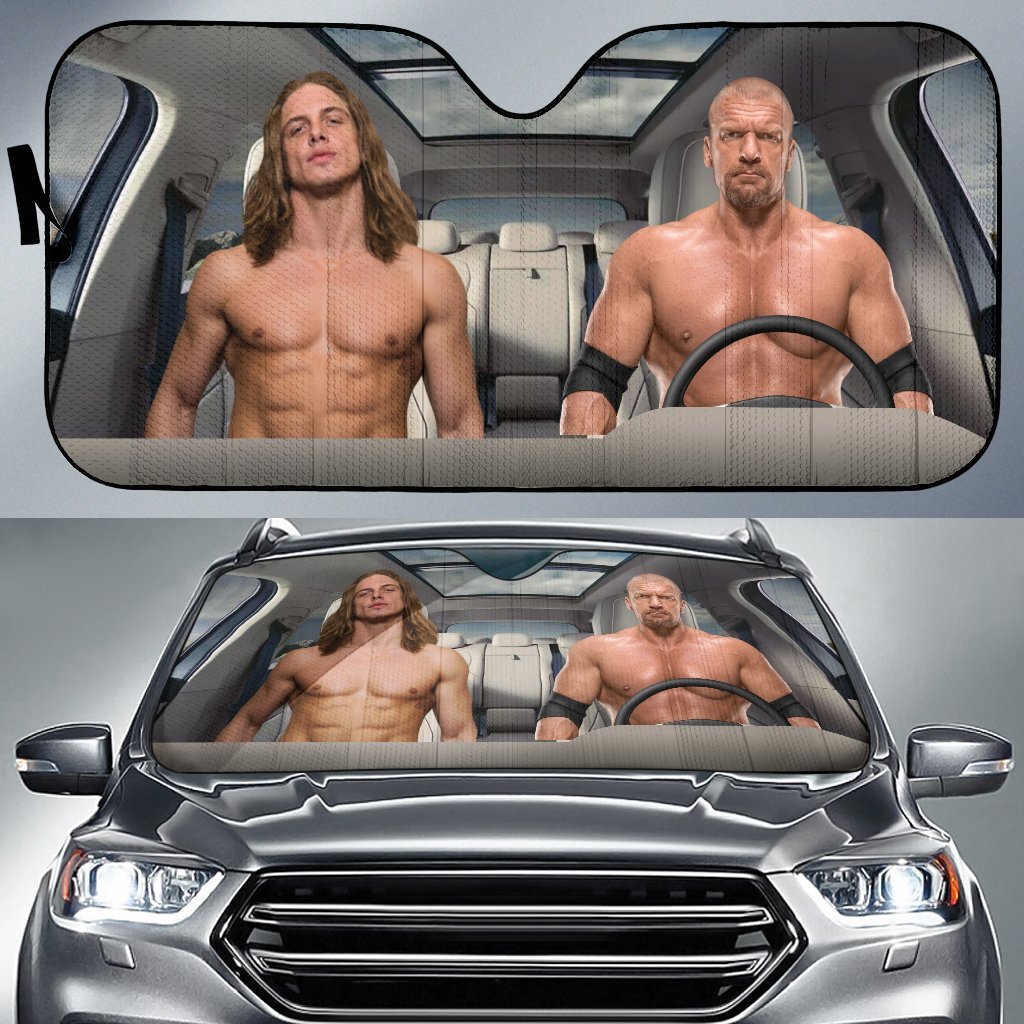 Hhh Vs Riddle Wwe Driving Auto Sun Shade