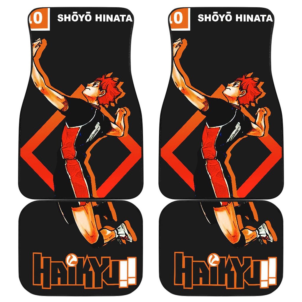 Hinata Haikyuu!! 1 Anime Car Floor Mats Custom Car Accessories Car Decor 2022