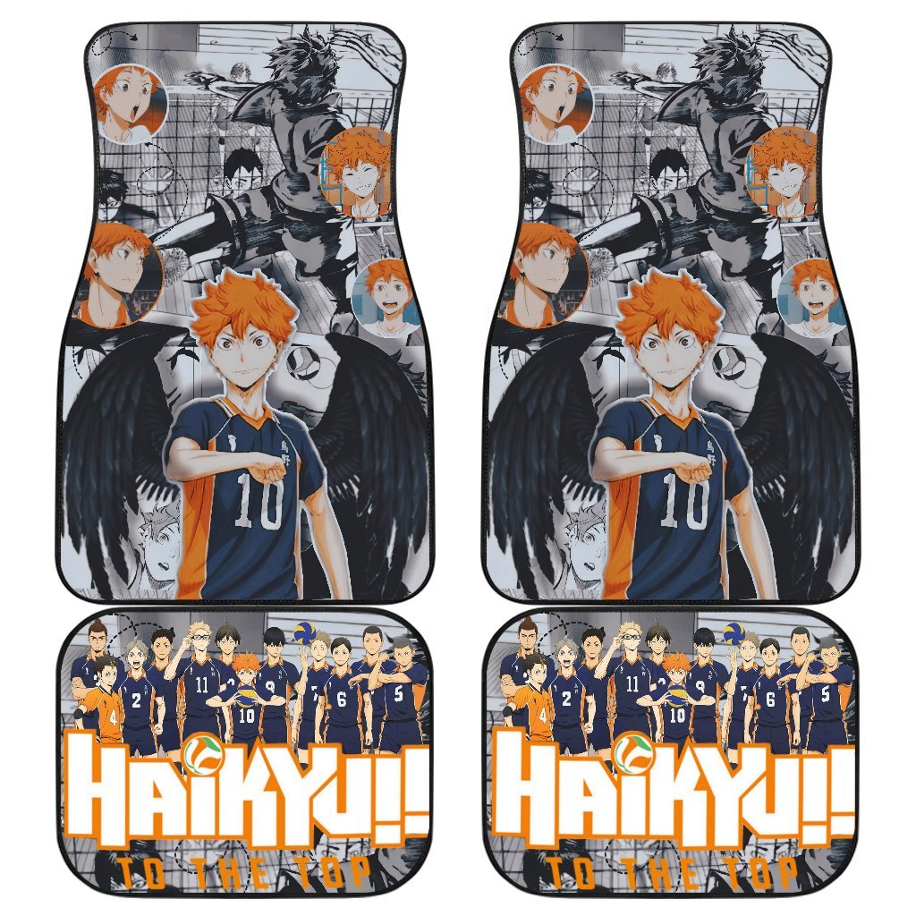 Hinata Haikyuu!! 2 Anime Car Floor Mats Custom Car Accessories Car Decor 2022