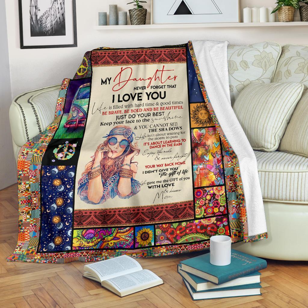 Hippie Family Girl Premium Blanket