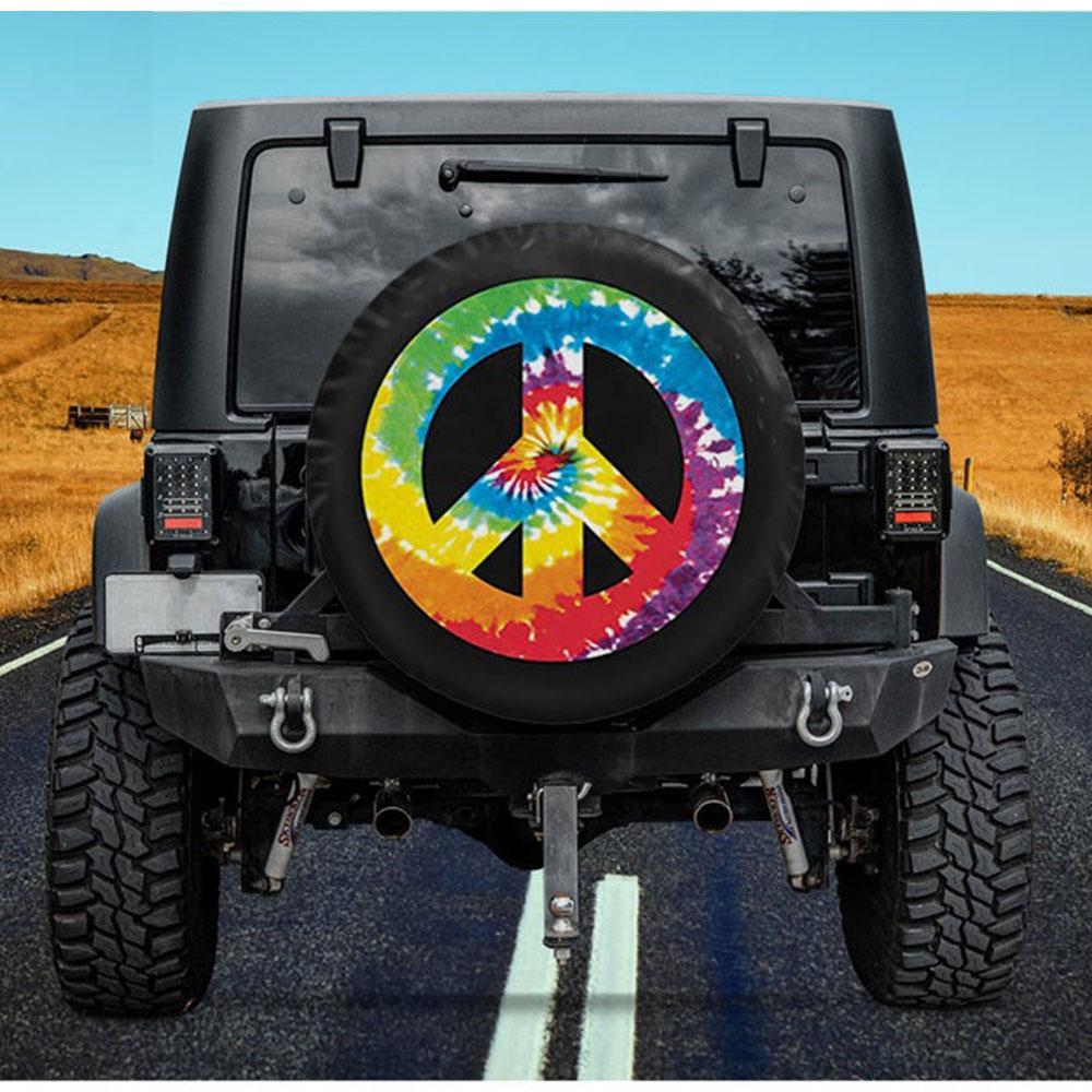 Hippie Style Jeep Car Spare Tire Cover Gift For Campers