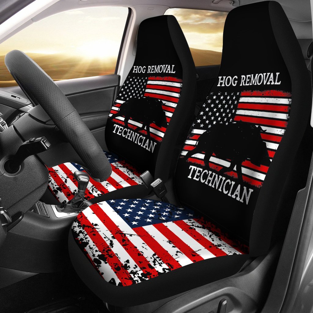 Hog Removal Technician Hunting Car Seat Covers