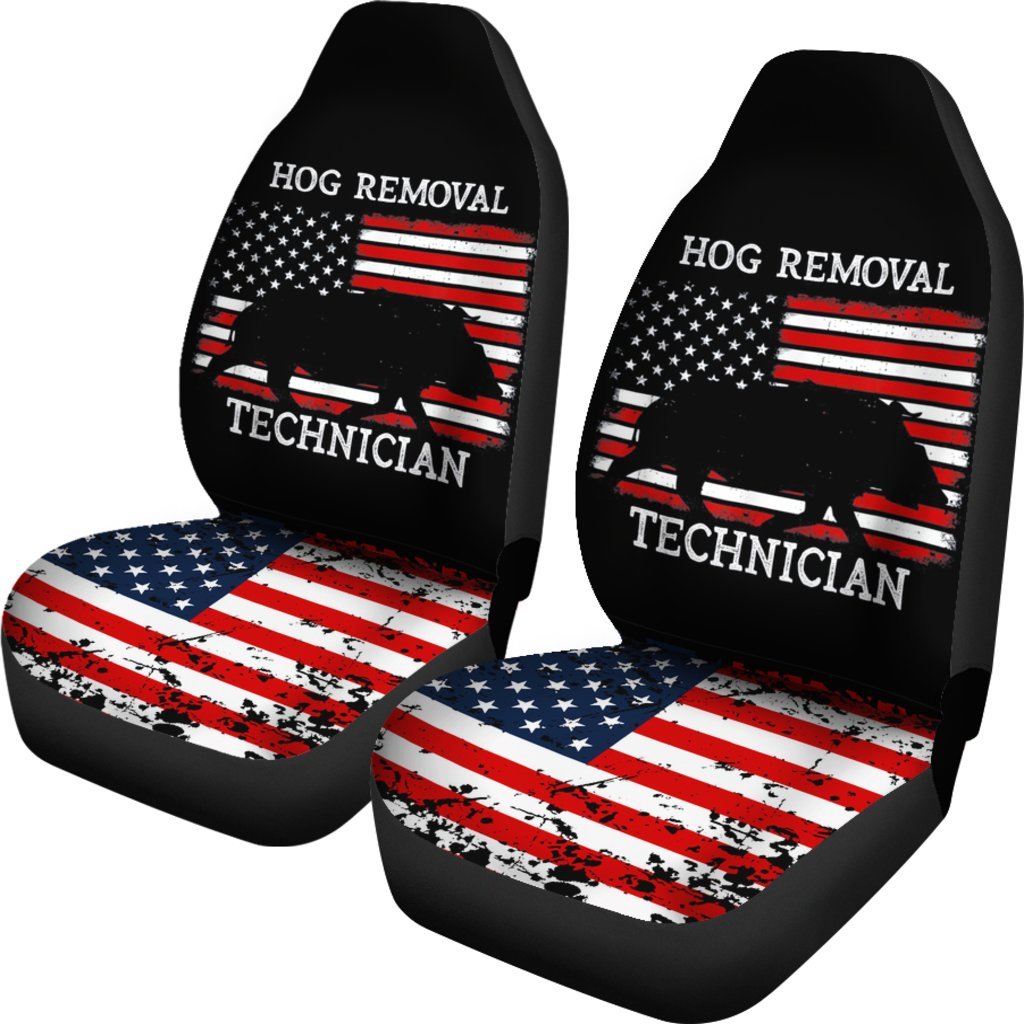 Hog Removal Technician Hunting Car Seat Covers