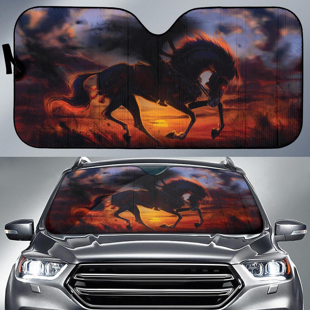 Horse Evil Sunset Car Sun Shades Amazing Best Gift Ideas 2022