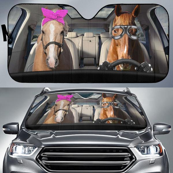 Horse Family Car Windshield Auto Sunshade Amazing Best Gift Ideas 2022
