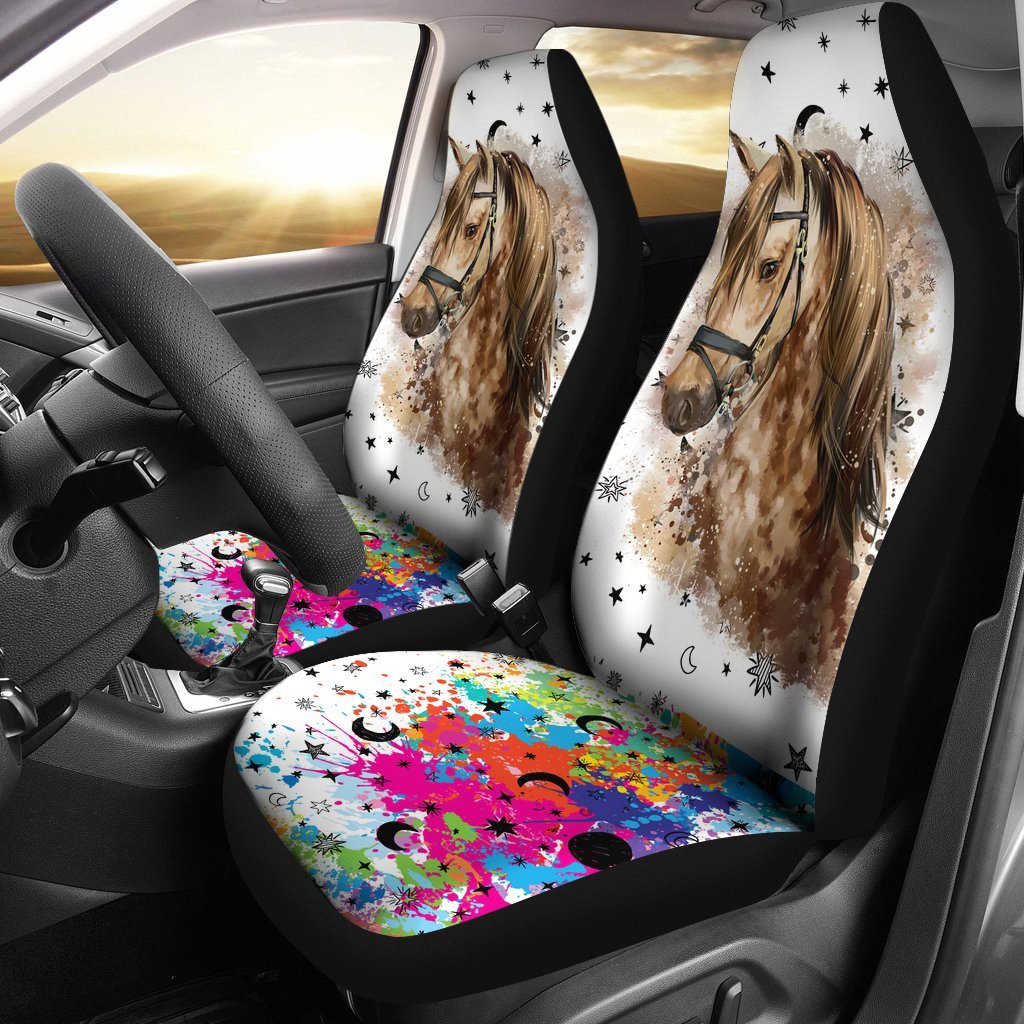 Horse Head Painting Car Seat Covers