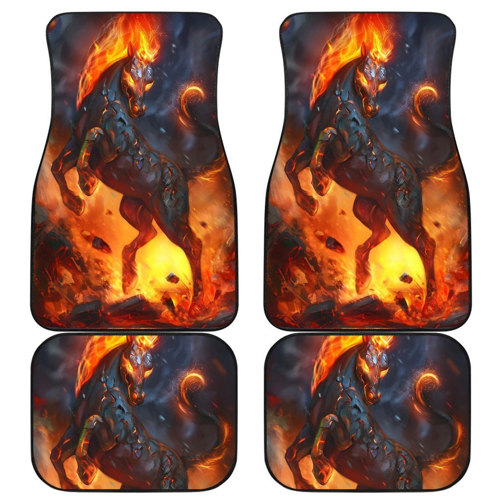 Horse Of Hell Fire Car Floor Mats