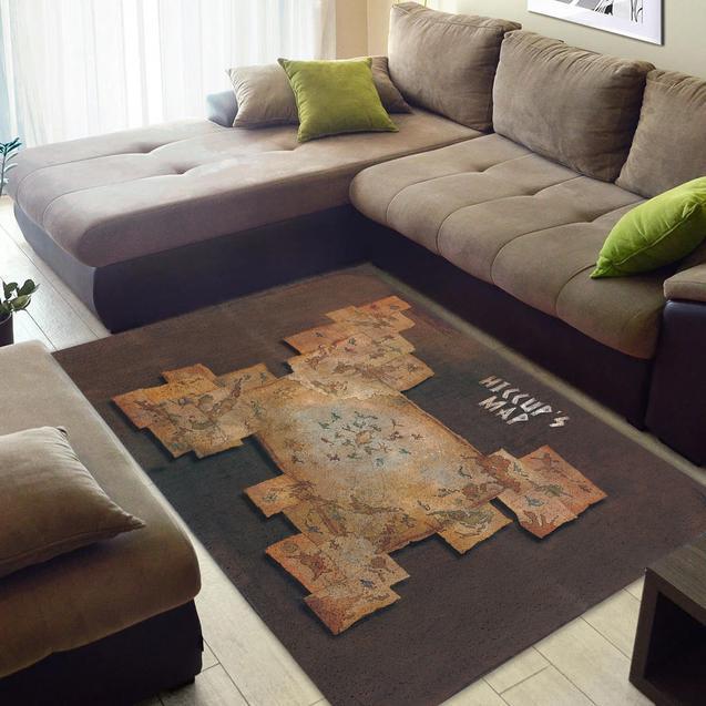 How To Train Your Dragon Hiccup'S Map Area Rug Home Decor Bedroom Living Room Decor