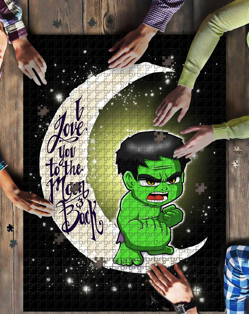 Hulk Love To The Moon Mock Jigsaw Puzzle Kid Toys