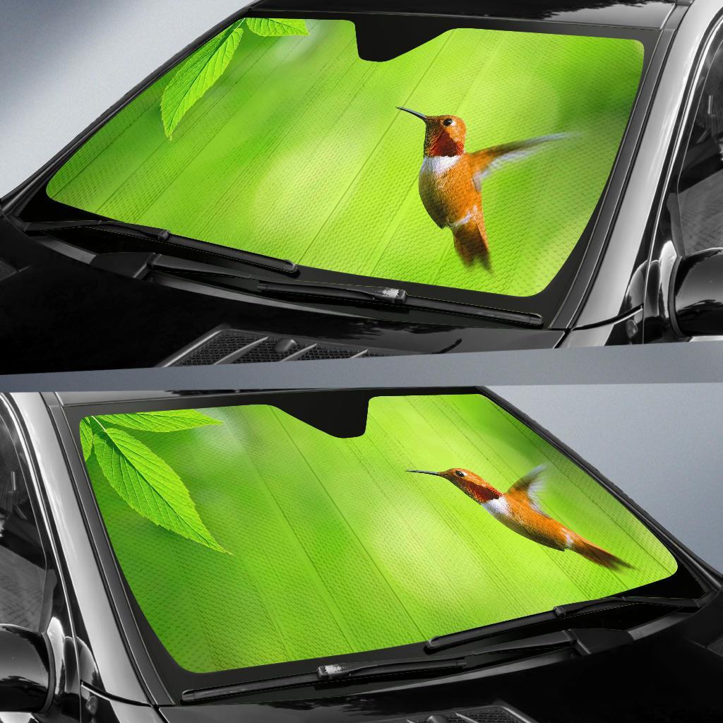 Hummingbird Green Background Blur Background Hd Car Sun Shade Gift Ideas 2021