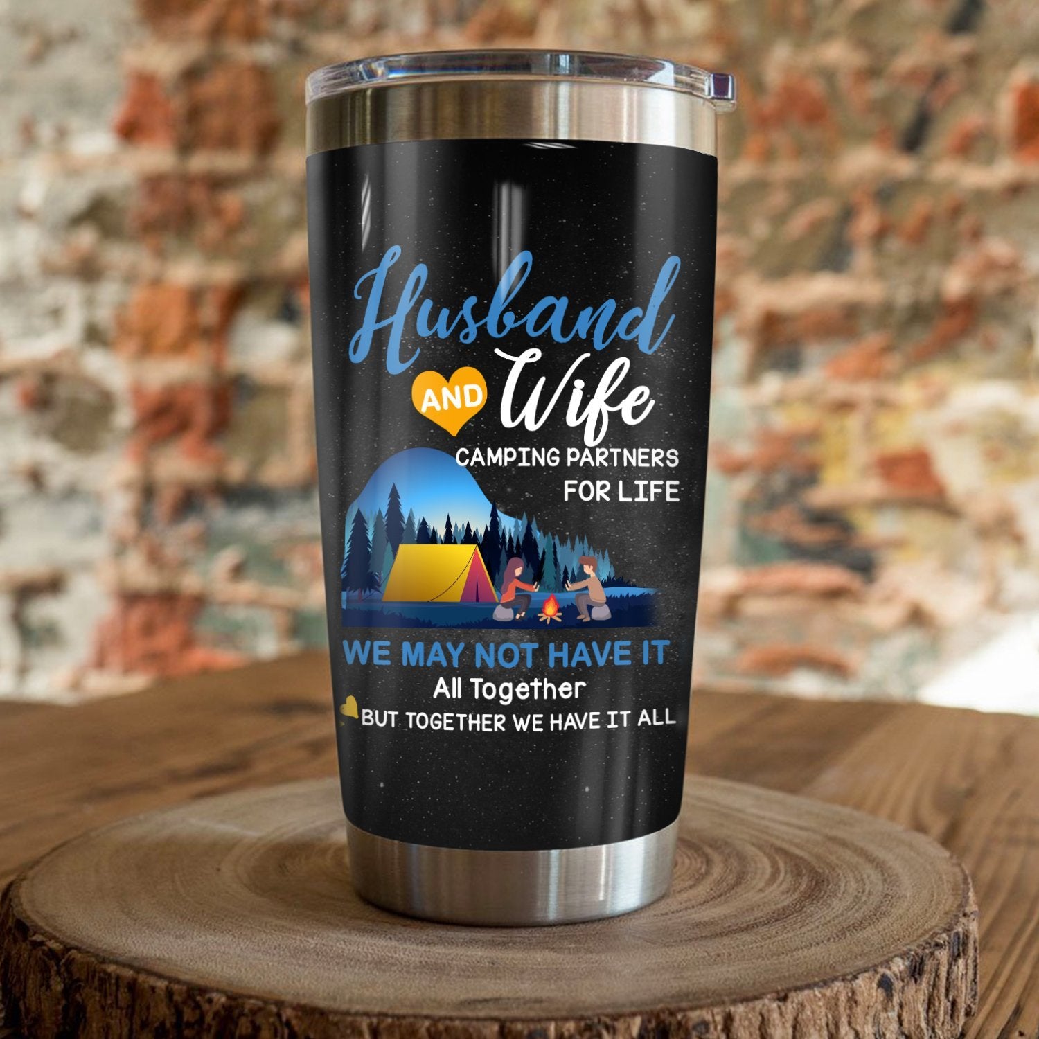 Husband And Wife Camping Camfire Tumbler 2 2021