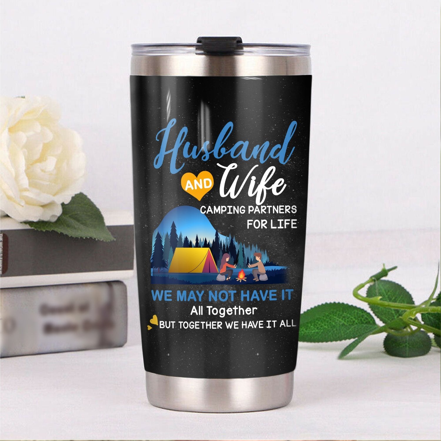 Husband And Wife Camping Camfire Tumbler 2 2021