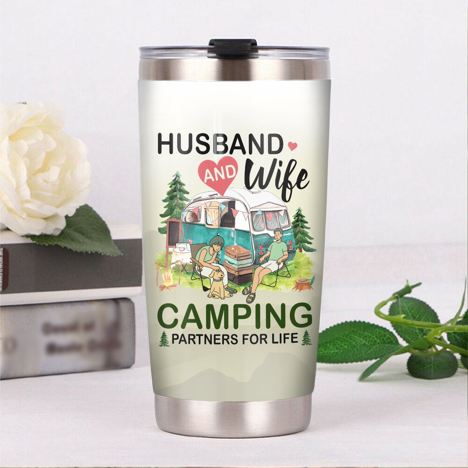 Husband And Wife Camping Camfire Tumbler 3 2021