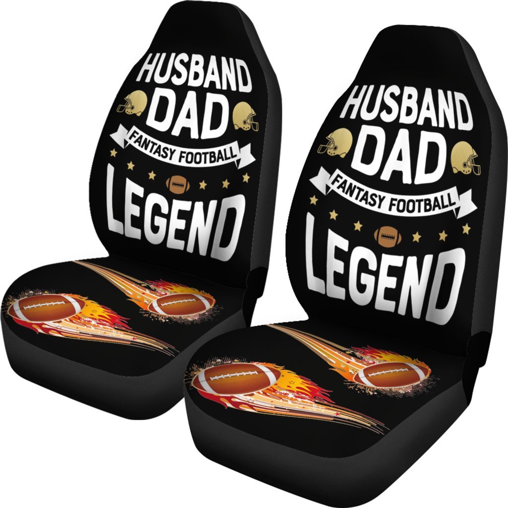 Husband Dad Fantasy Football Legend Car Seat Covers