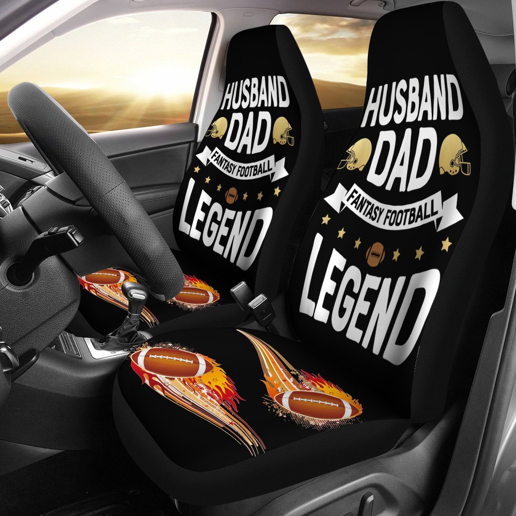 Husband Dad Fantasy Football Legend Car Seat Covers