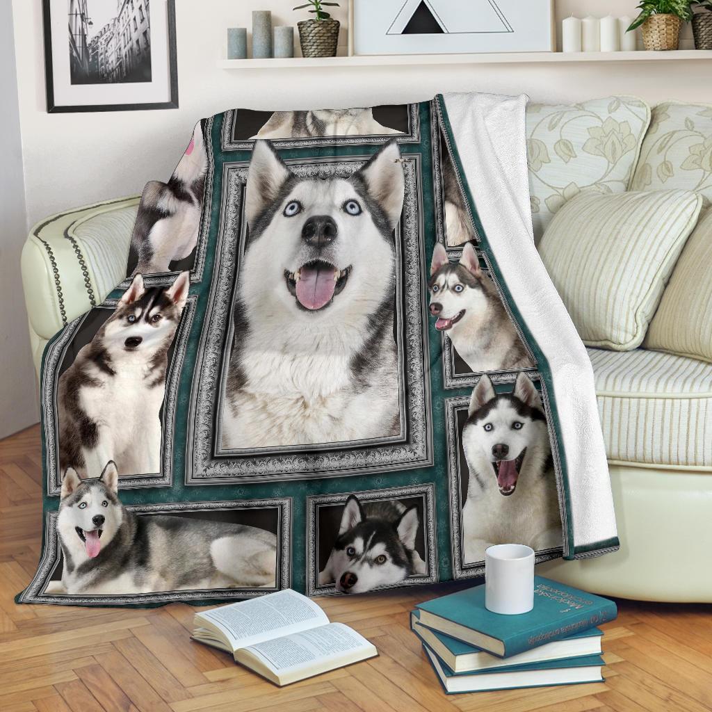 Husky Dog Premium Blanket