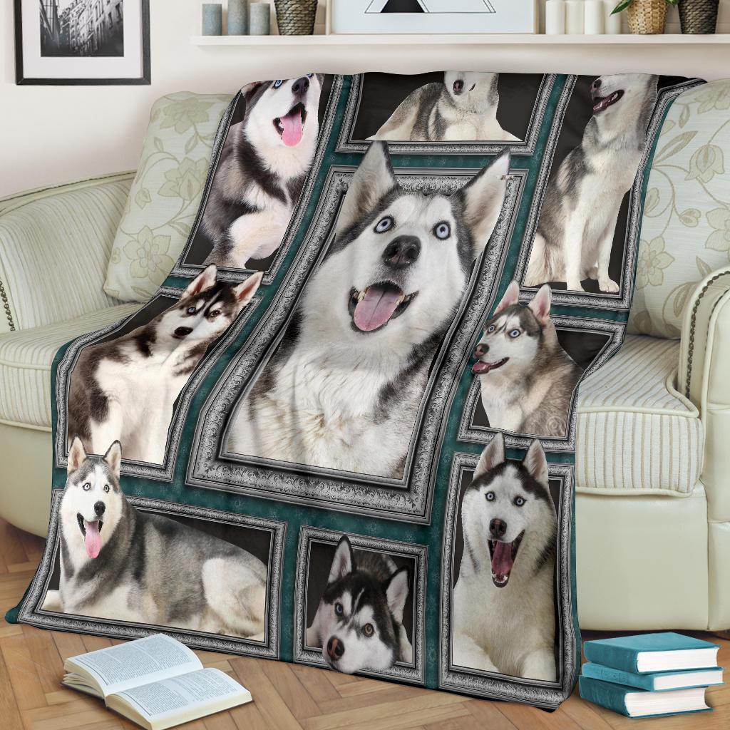 Husky Dog Premium Blanket
