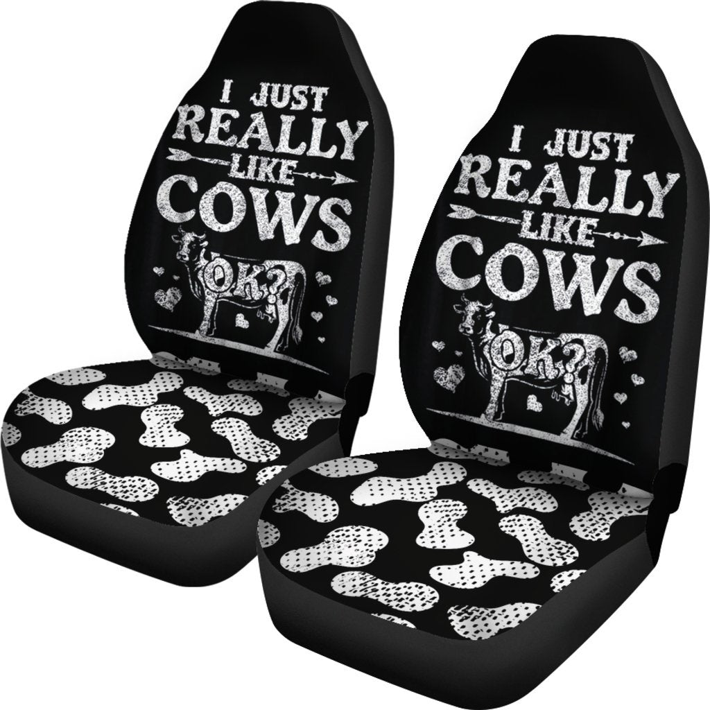 I Just Really Like Cow Print Car Seat