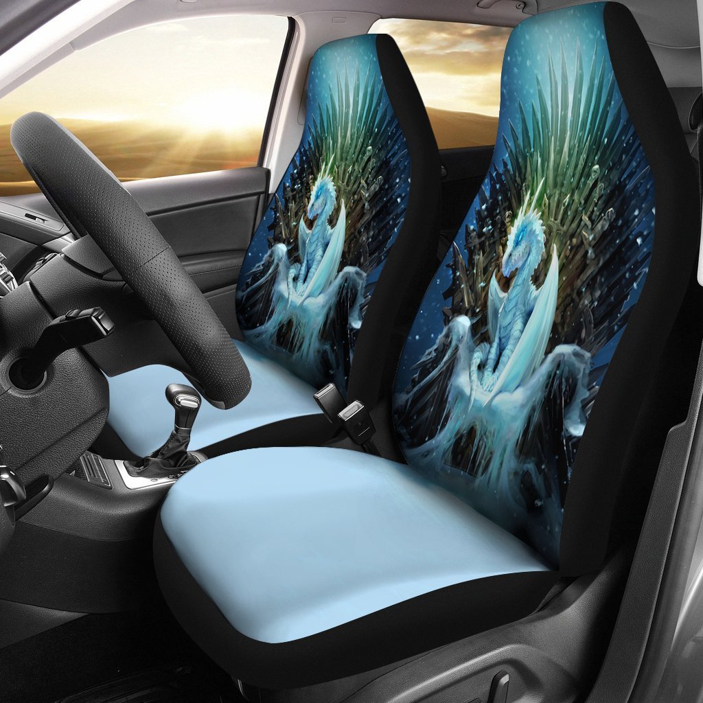 Ice White Walker Dragon Got Season 8 Car Seat Covers Amazing Best Gift Idea