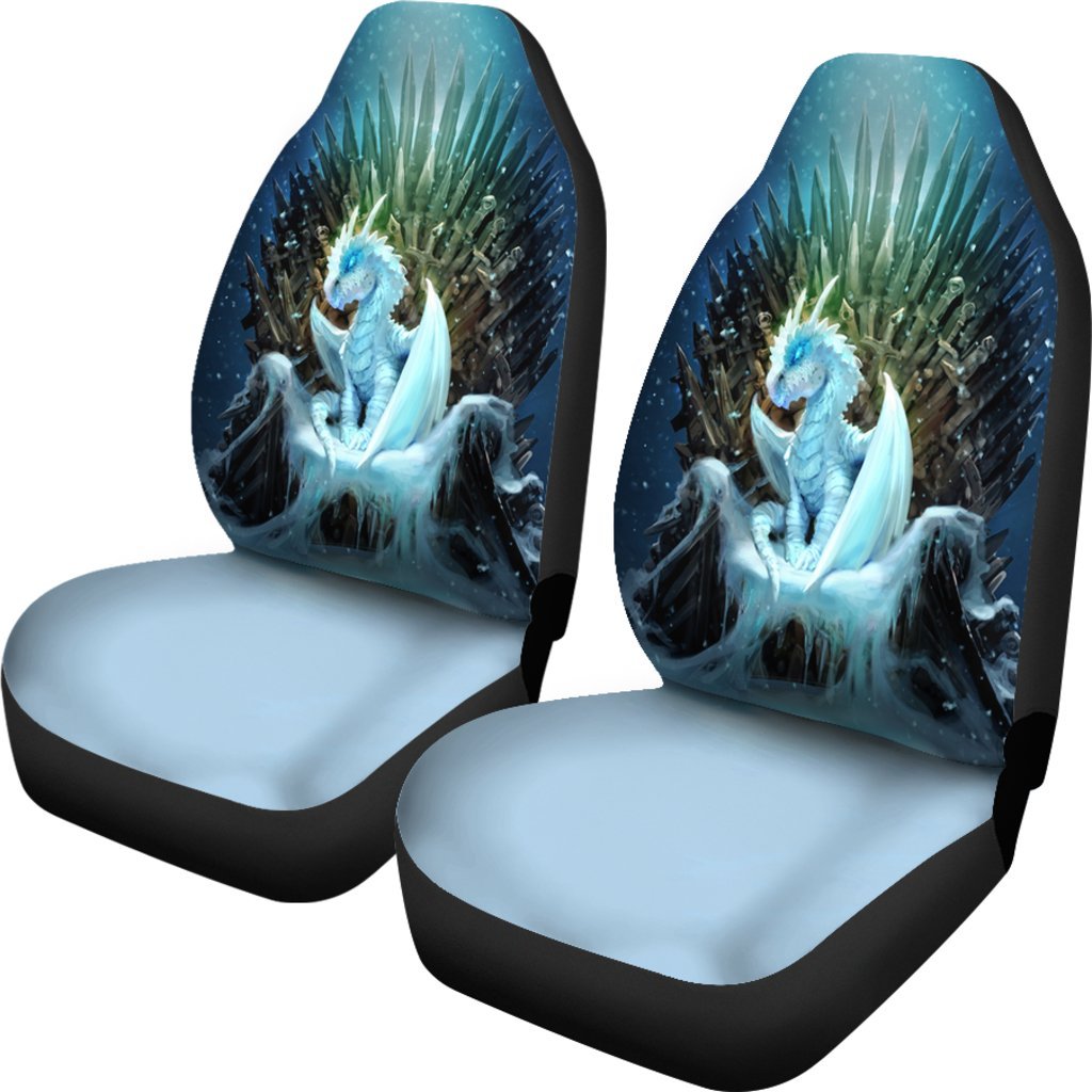 Ice White Walker Dragon Got Season 8 Car Seat Covers Amazing Best Gift Idea