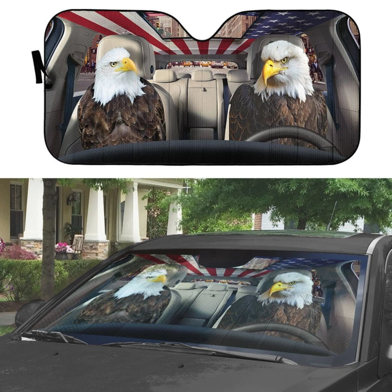 Bald Eagle Car Auto Sunshade Gift Ideas 2022