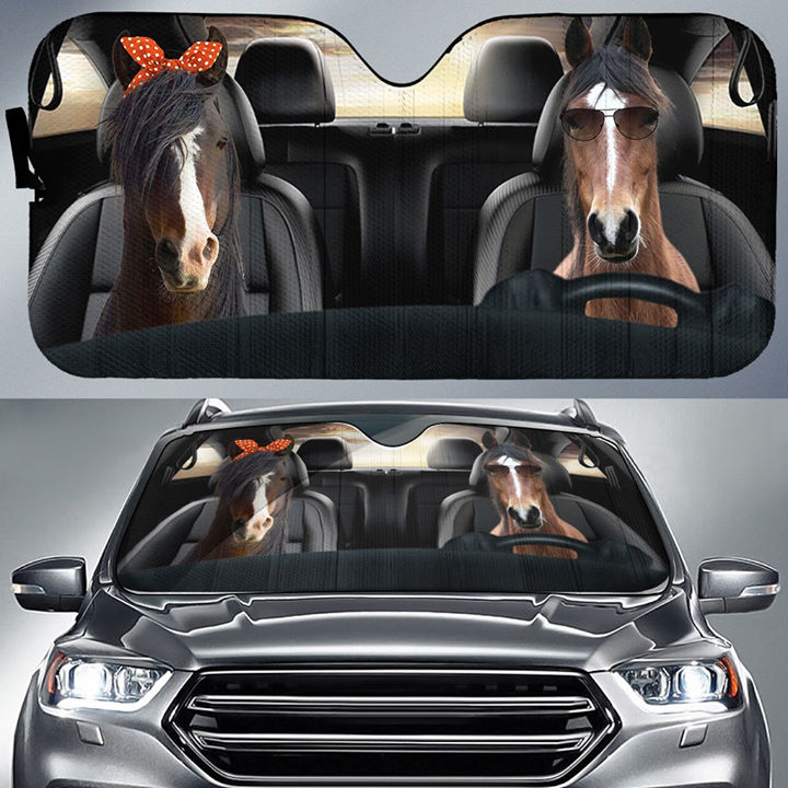 Cool Horse Couple Car Sunshade Gift Ideas 2022