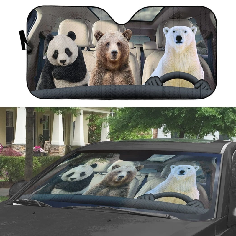 We Bare Bears Car Sunshade Gift Ideas 2021