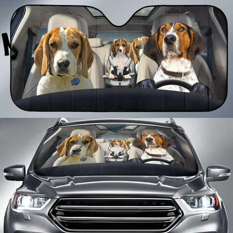 Beagle Family Car Sunshade Gift Ideas 2022