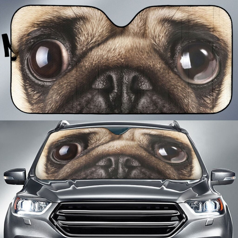 Pug Eyes Auto Sunshade Gift Ideas 2021