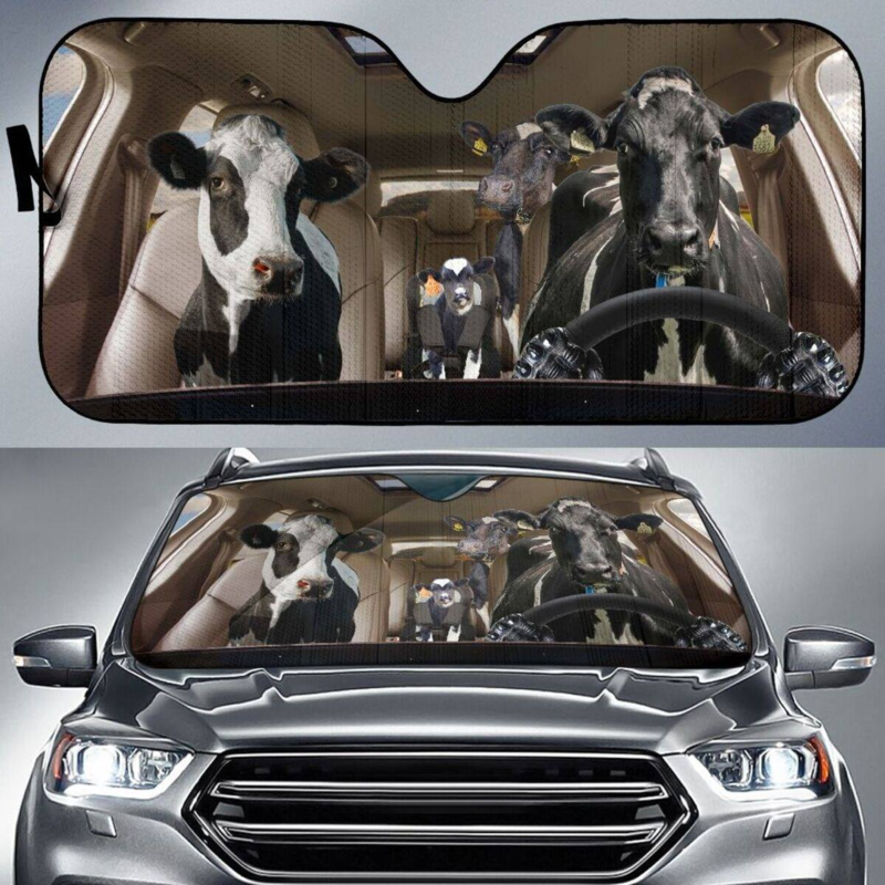 Holstein Friesian Family Car Sunshade Gift Ideas 2022