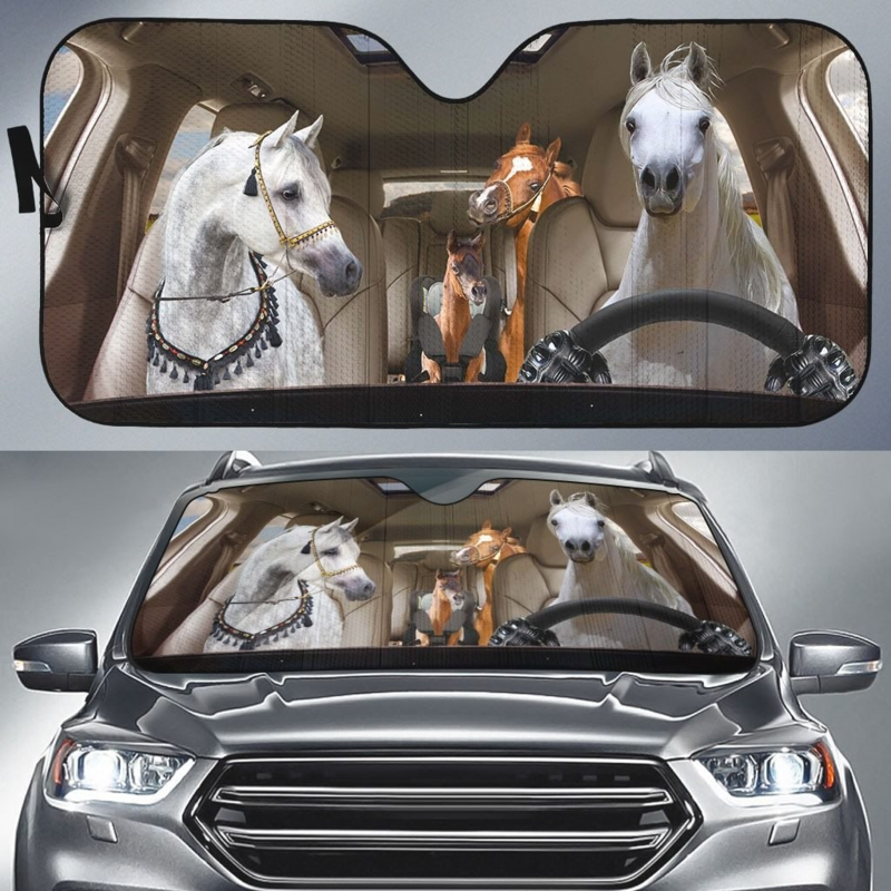 Arabian Horse Family Car Sunshade Gift Ideas 2022