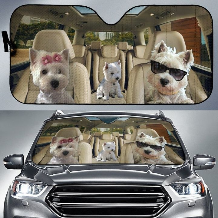 Westie Family Car Sunshade Gift Ideas 2021