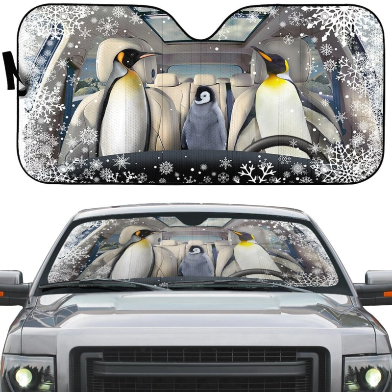 Cute Penguin Family Car Sunshade Gift Ideas 2022