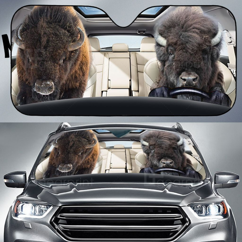 Bison Driving Car Sunshade Gift Ideas 2022