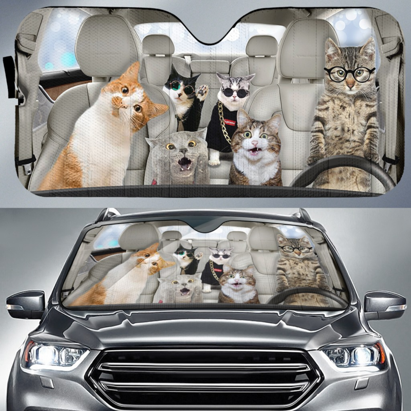 Cat Filled Car Sunshade Gift Ideas 2022