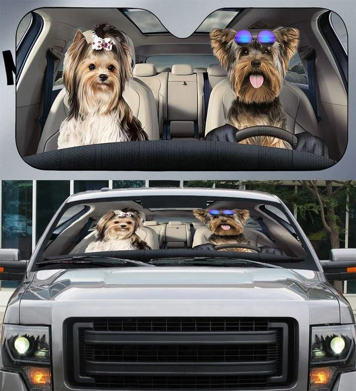 Yorkshire Terrier Car Sunshade Gift Ideas 2021