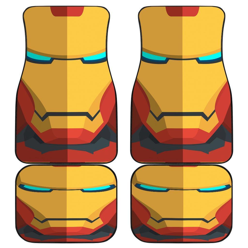 Iron Man Cartoon Face Mask Car Floor Mats