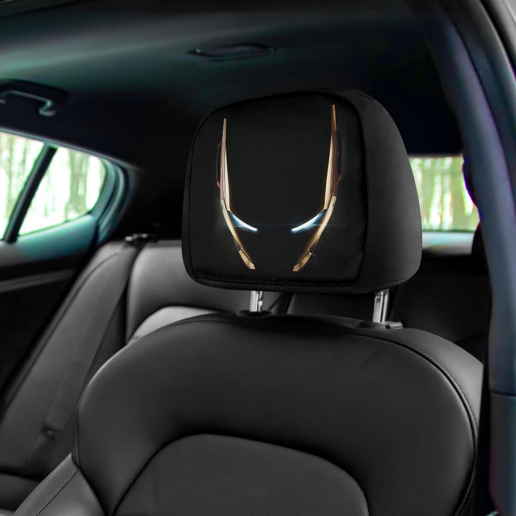 Iron Man Head Car Seat Headrest Cover