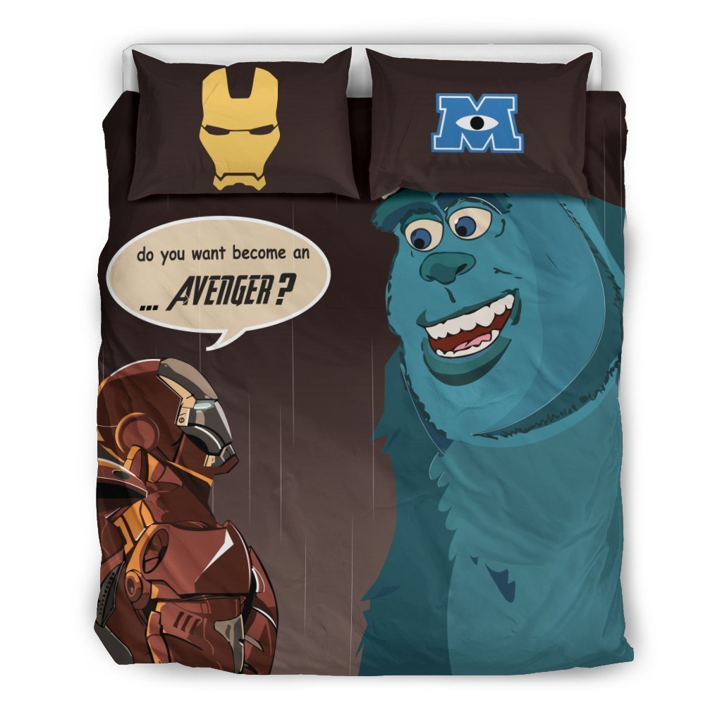 Iron Man & Sulley Bedding SetDuvet Cover And Pillowcase Set