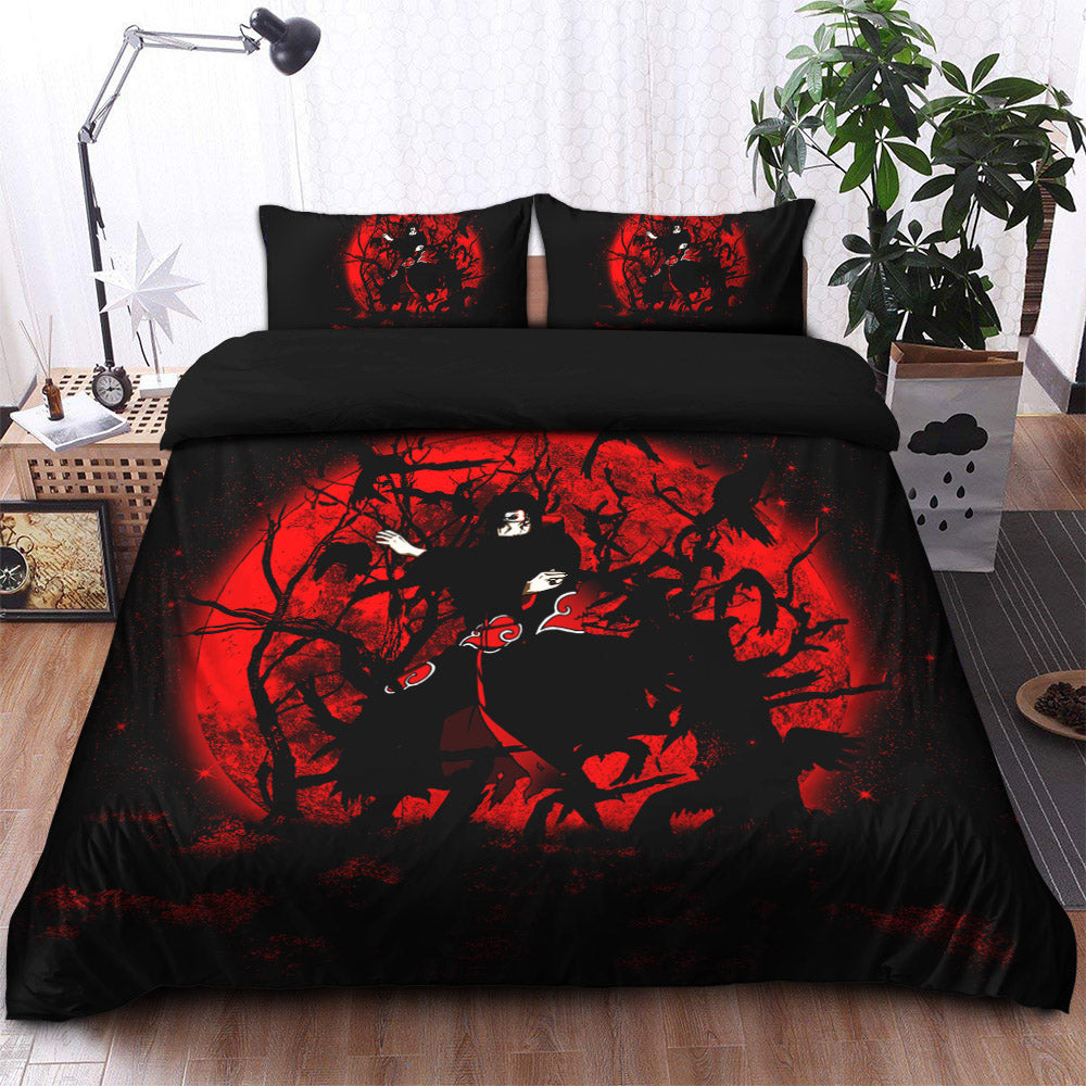 Naruto Itachi Moonlight Bedding Set Duvet Cover And 2 Pillowcases
