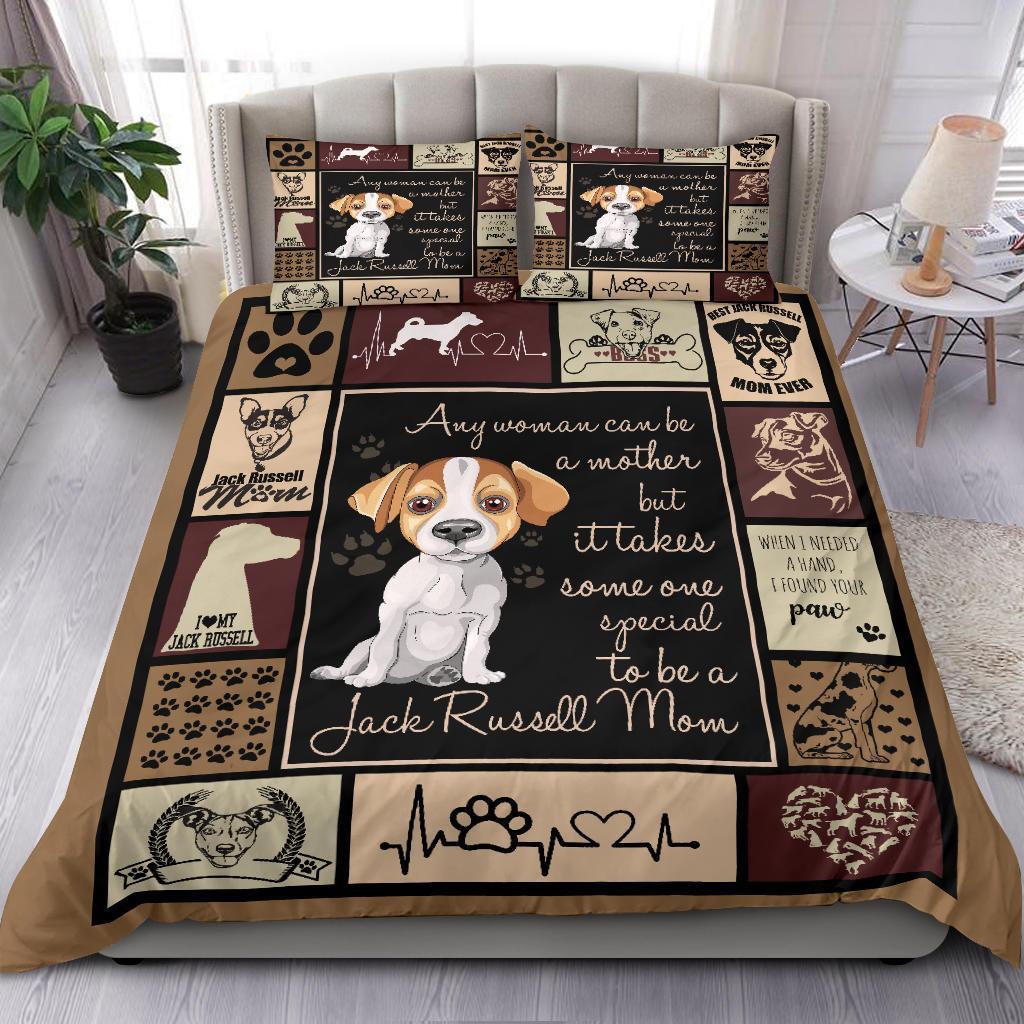 Jack Russell Vq Mom Quilt Bedding Duvet Cover And Pillowcase Set