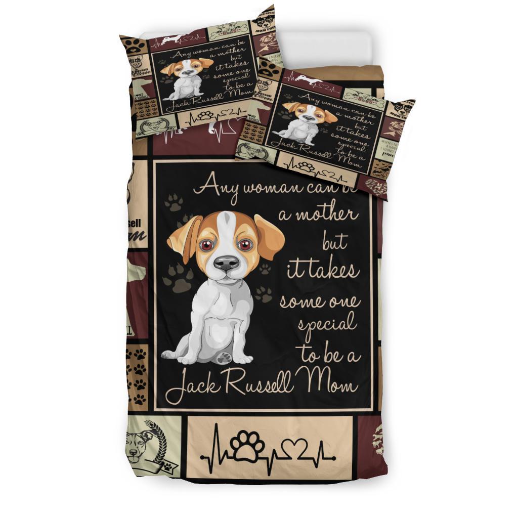 Jack Russell Vq Mom Quilt Bedding Duvet Cover And Pillowcase Set