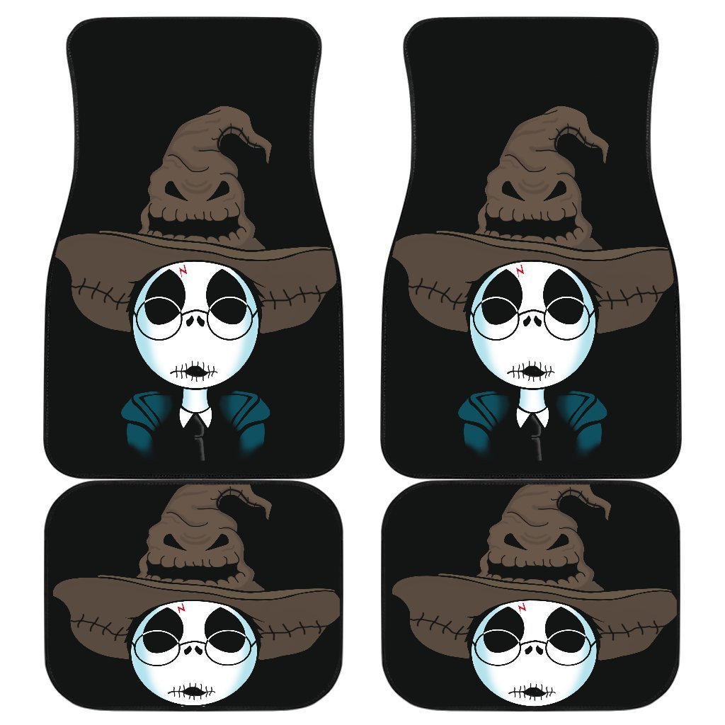 Jack Skellington Harry Potter Witches Hat Black Theme Car Floor Mats