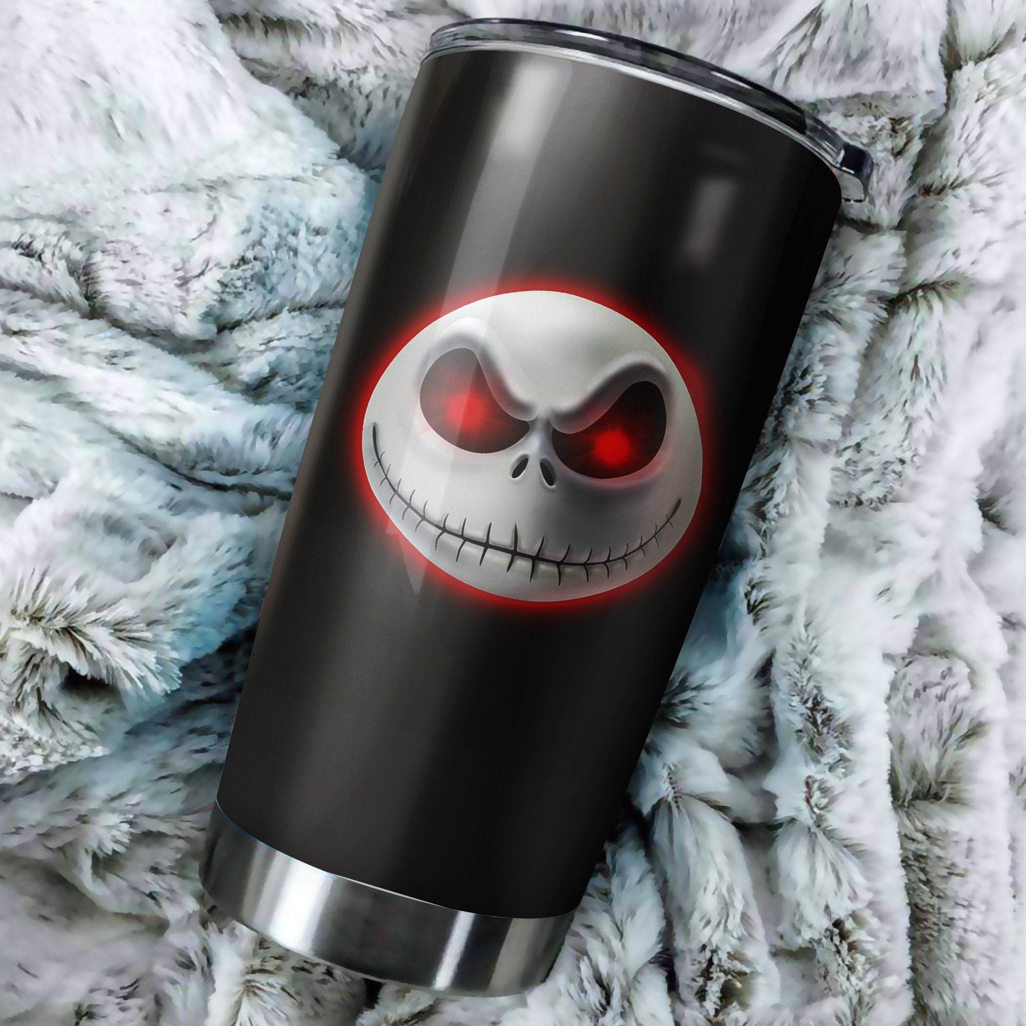 Jack Skellington Nightmare Before Christmas Face Tumbler Perfect Birthday Best Gift Stainless Traveling Mugs 2021