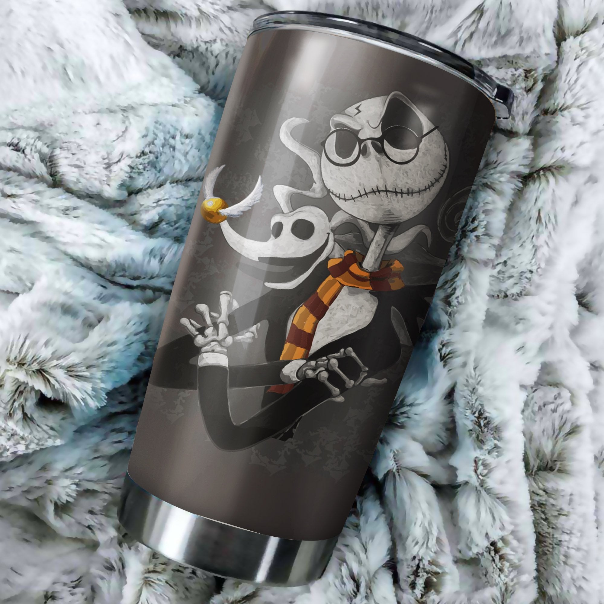 Jack Skellington Nightmare Before Christmas Harry Potter Tumbler Perfect Birthday Best Gift Stainless Traveling Mugs 2021