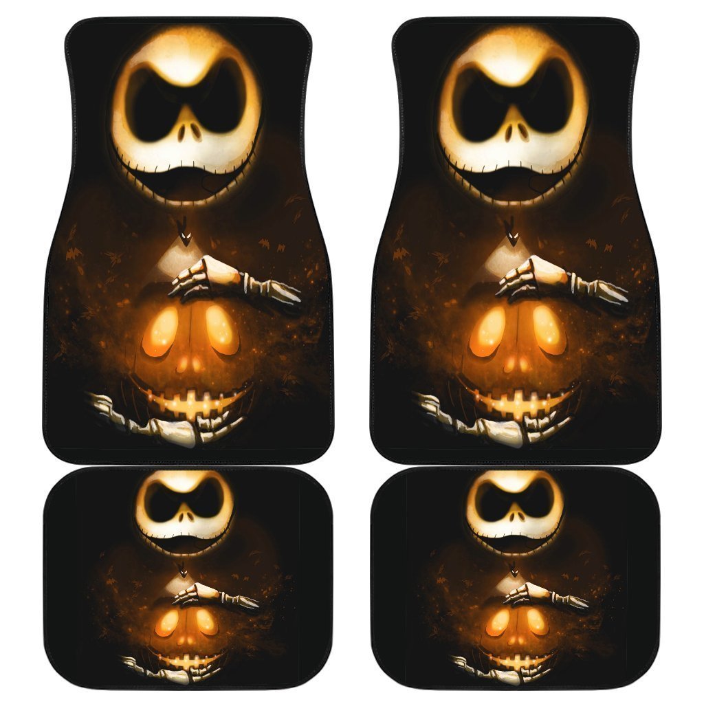 Jack Skellington With Pumpkin Halloween Car Floor Mats