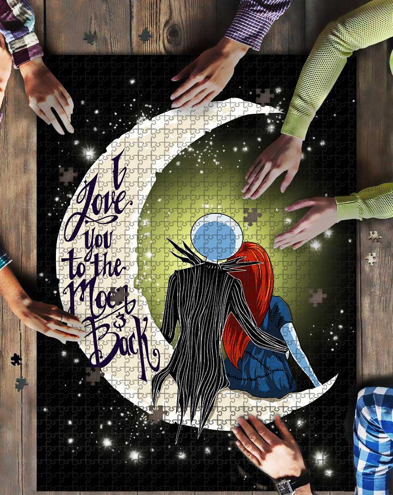 Jack And Sally Nightmare Love To The Moon Mock Jigsaw Puzzle Kid Toys